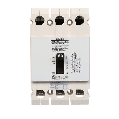 CQD360 - SIemens Feed-Thru 60 Amp 3 Pole Circuit Breaker - Essential Electric Supply