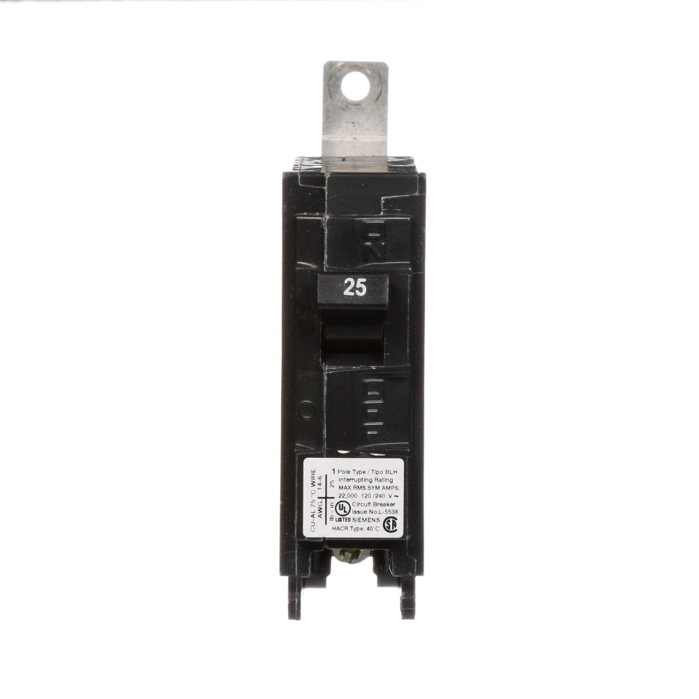 B125H - SIemens Bolt-On 25 Amp 1 Pole Circuit Breaker - Essential Electric Supply
