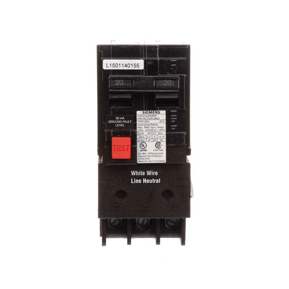 QE220H Siemens Molded Case Circuit Breaker Q Series 20A 240V - Essential Electric Supply