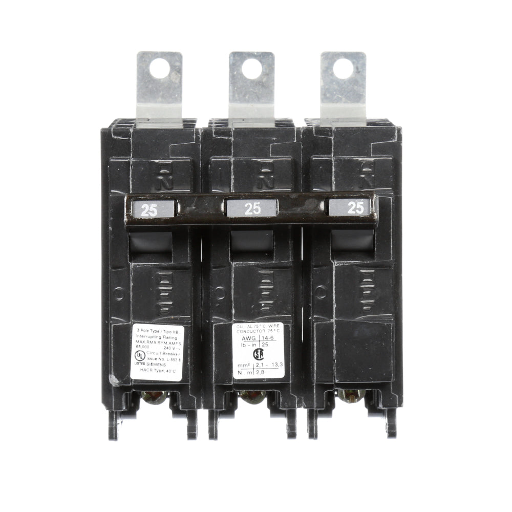 B325HH - SIemens Bolt-On 25 Amp 3 Pole Circuit Breaker - Essential Electric Supply