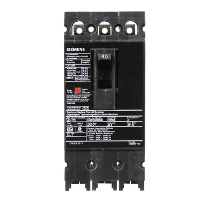 HHED63B040 - SIemens Bolt-On 40 Amp 3 Pole Circuit Breaker - Essential Electric Supply