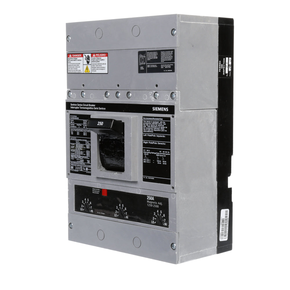 HJXD63B250 - SIemens Bolt-On 250 Amp 3 Pole Circuit Breaker - Essential Electric Supply