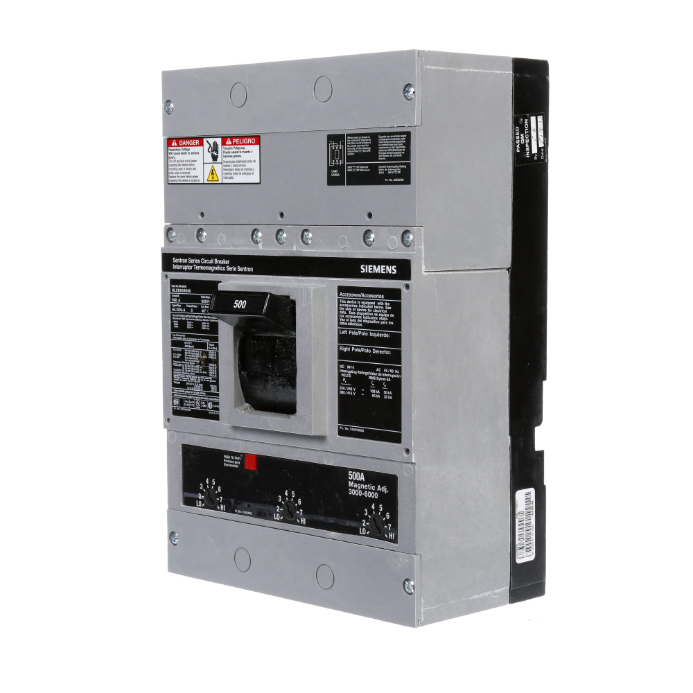 HLXD63B500 - SIemens Bolt-On 500 Amp 3 Pole Circuit Breaker - Essential Electric Supply