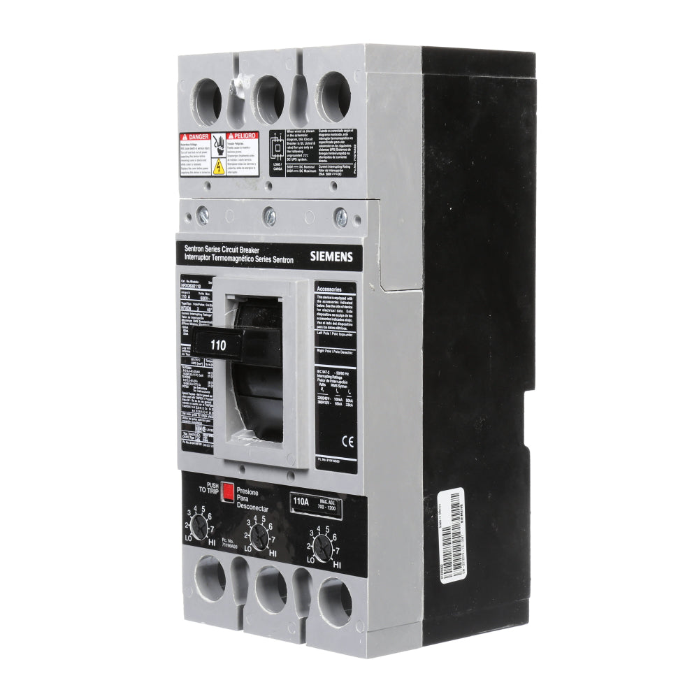 HFXD63B110 - SIemens Bolt-On 110 Amp 3 Pole Circuit Breaker - Essential Electric Supply