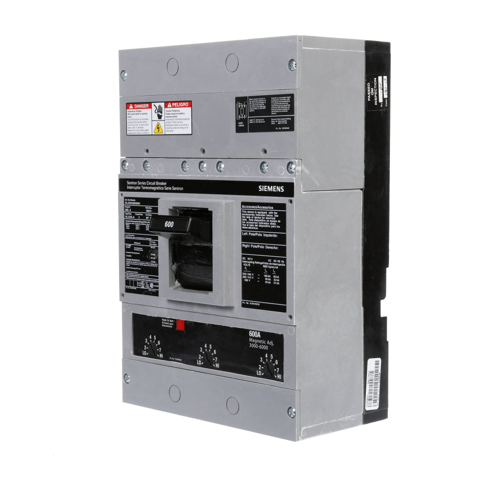 HLXD63B600H - SIemens Bolt-On 600 Amp 3 Pole Circuit Breaker - Essential Electric Supply