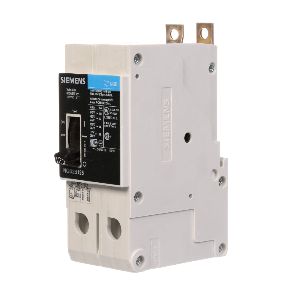 NGB2B125B - SIemens Bolt-On 125 Amp 2 Pole Circuit Breaker - Essential Electric Supply