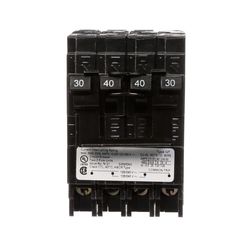 Q23040CT2 - SIemens Plug-In 30 Amp 2 Pole Circuit Breaker - Essential Electric Supply