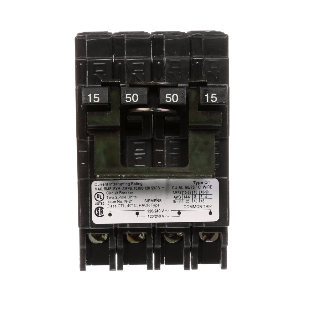 Q21550CT2 - SIemens Plug-In 50 Amp 2 Pole Circuit Breaker - Essential Electric Supply