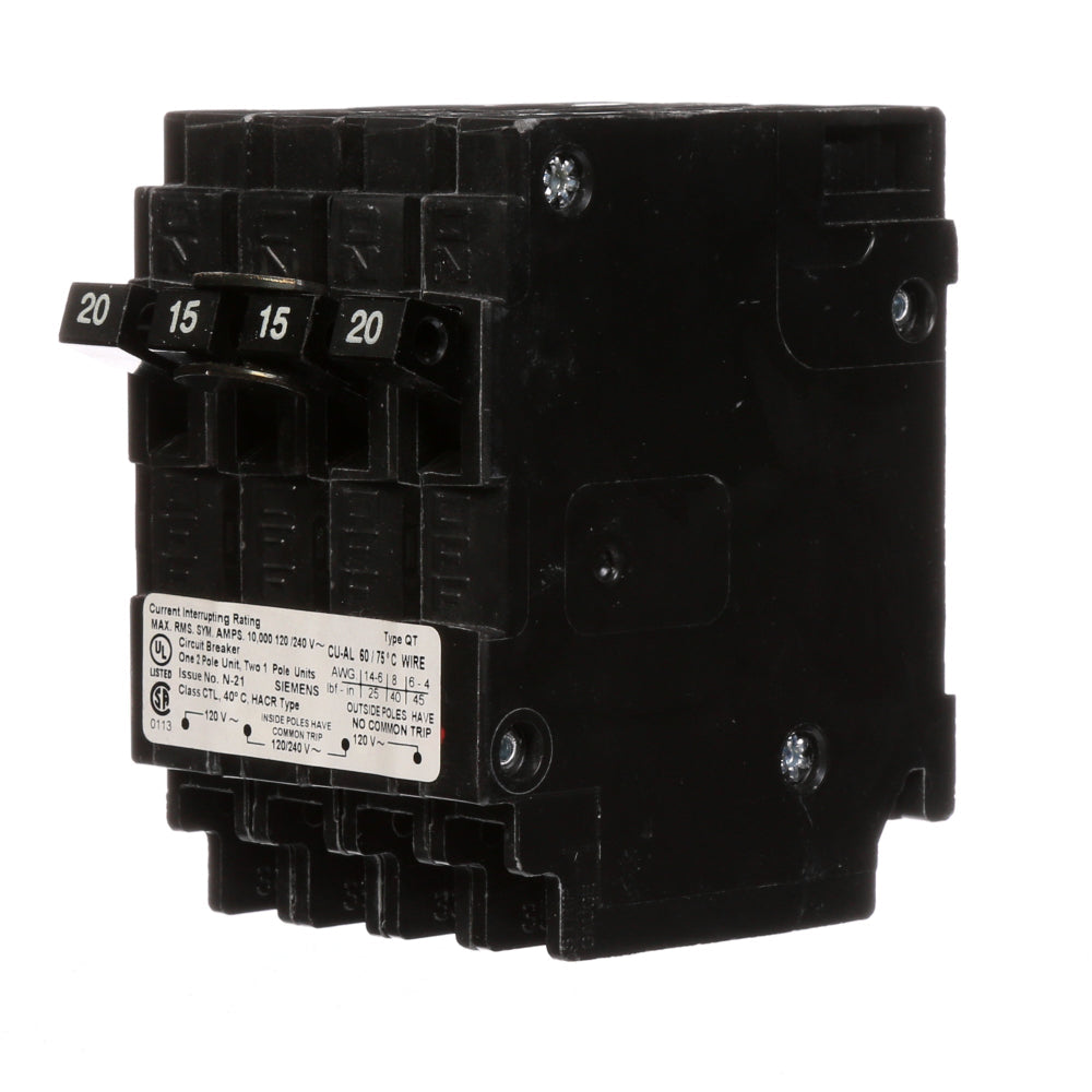 Q22015CT - SIemens Plug-In 20 Amp 2 Pole Circuit Breaker - Essential Electric Supply
