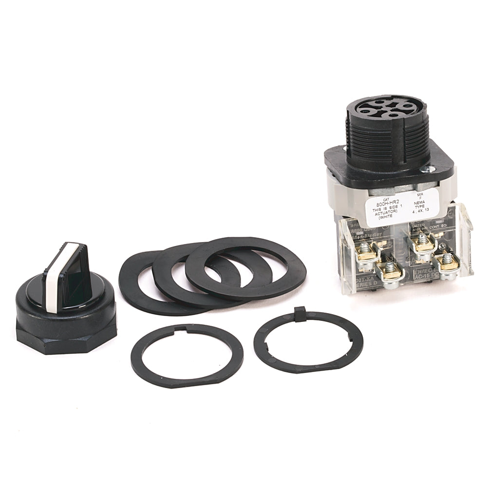 Allen-Bradley 800H-HR2B Selector Switch | 30mm 2-Position 2 NO 2 NC 800H