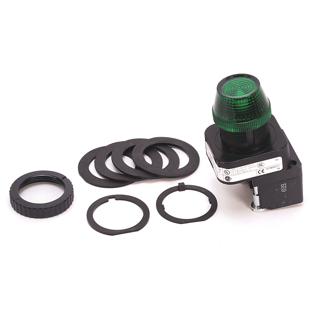 Allen-Bradley 800H-QRH2G LED Pilot Light | 30.5mm Type 4/4X/13 12-130V AC/DC 800H