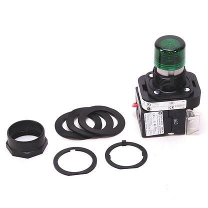 Allen-Bradley 800H-QRTH2G Motor Control Part And Accessory | 30.5mm Type 4/4X/13 Green LED 12-130V AC/DC Push-to-Test 1 NO-1 NC 800H