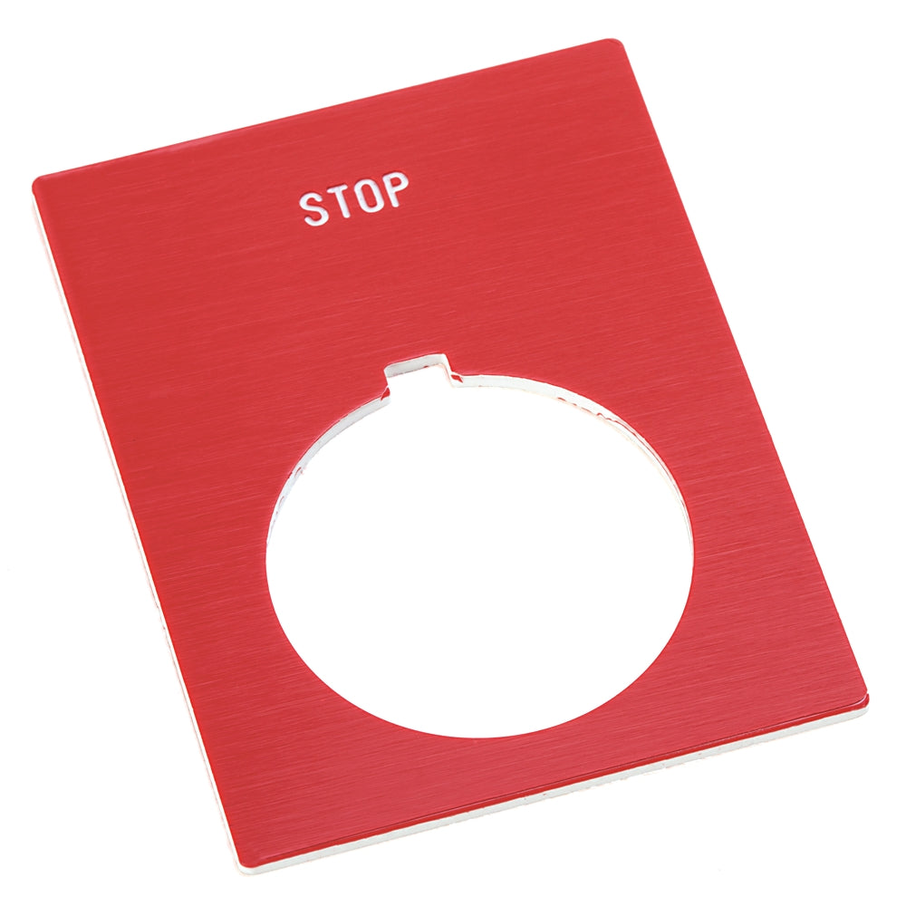 Allen-Bradley 800H-W371 Push Button Legend Plate | Red STOP NEMA 4/4X 800H