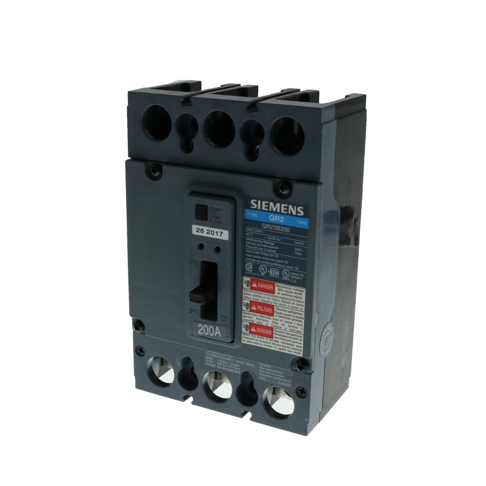 QR23B200 - SIemens Bolt-On 200 Amp 3 Pole Circuit Breaker - Essential Electric Supply