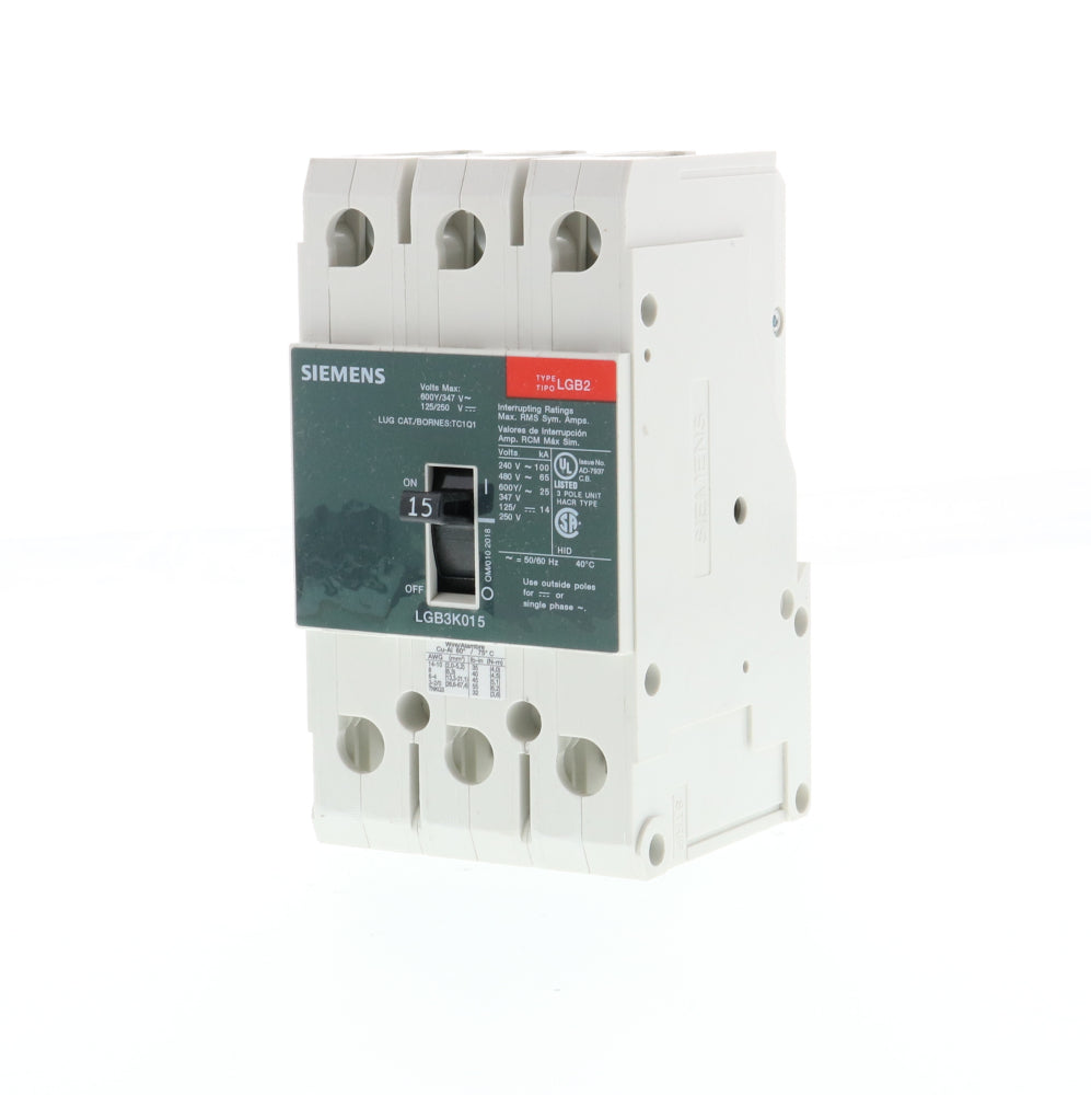 LGB3K060B - SIemens Bolt-On 60 Amp 3 Pole Circuit Breaker - Essential Electric Supply