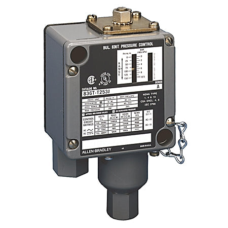 Allen-Bradley 836T-T253J Pressure Switch | Adjustable 12-150 PSI 350 PSI Max