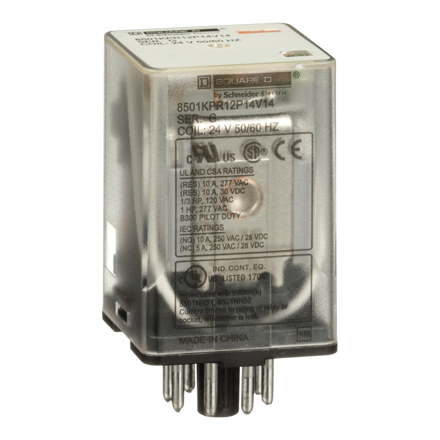 Square D 8501KPR12P14V14 General purpose relay 8501K