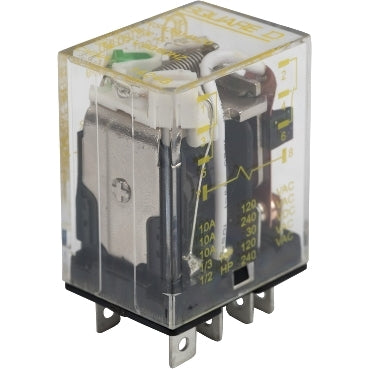 Square D 8501RSD42P14V51 Miniature Relay 2-Pole 12 VDC 15A with Pilot Light