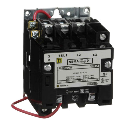 Square D 8502SBO2V02S Contactor 3P 3P 600V 18A 110V Class 8502