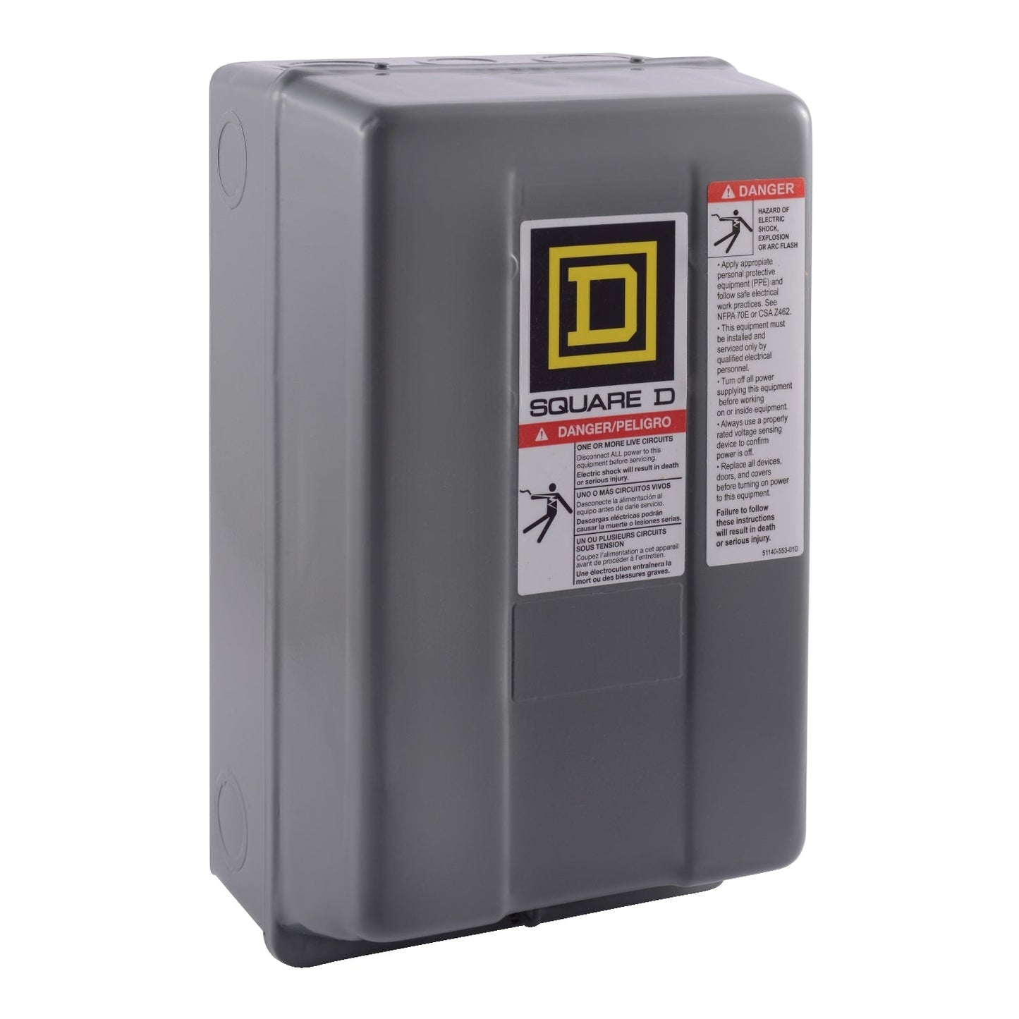 Square D 8502SCG3V02S Contactor | 600V 3 phase 27A 4 pole 65kA@480V LSIG