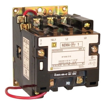 8502SCO2V02S Square D Class 8502 Contactor 3 pole 3 phase 600V 27A 110V coil - Essential Electric Supply