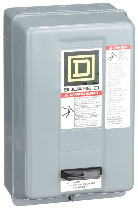 Square D 8536SAG11V02S Motor Starter | 600V 1 Phase 9A 2 Pole