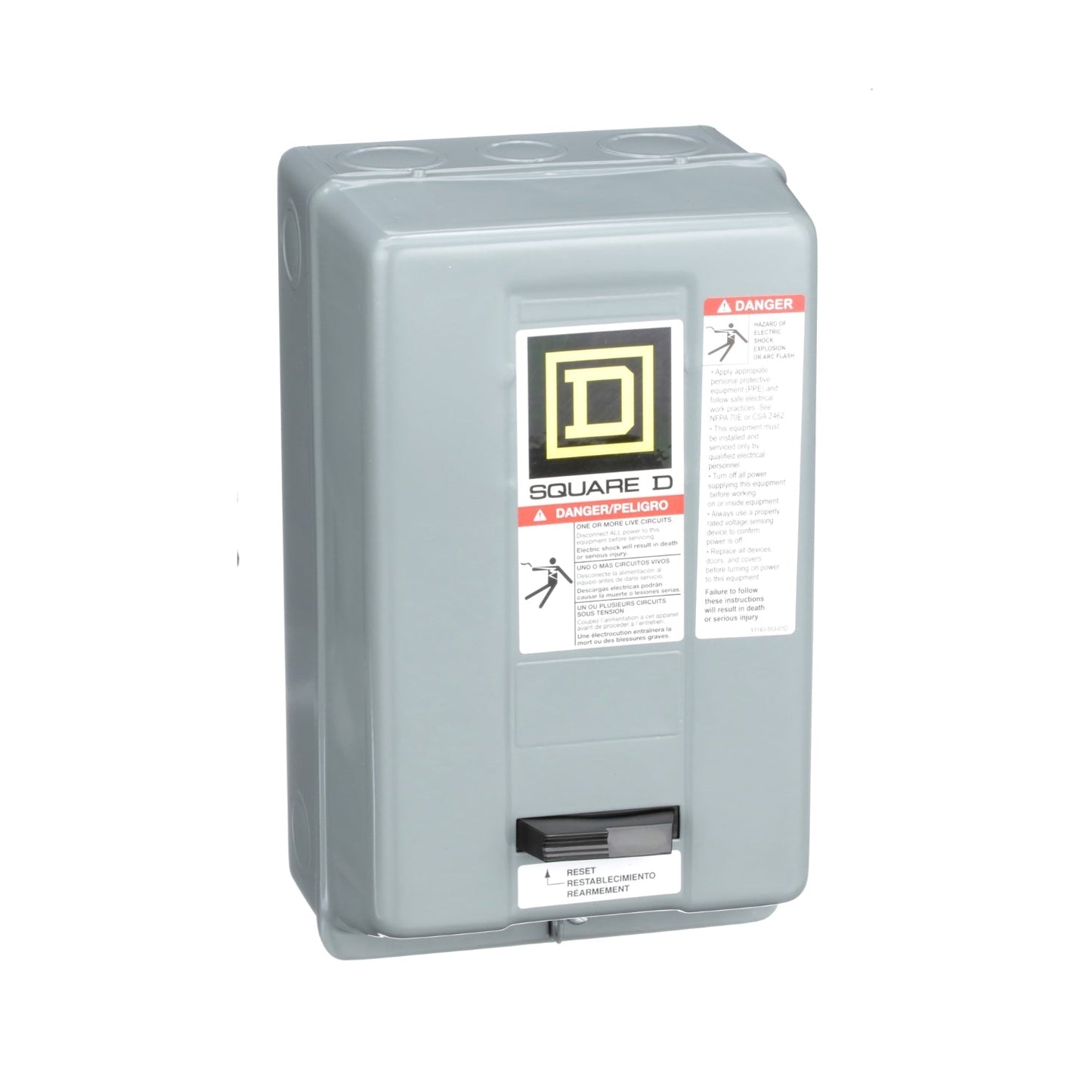 Square D 8536SBG2V02H30S Motor Starter 3 pole 3 phase 600V 18A 110V coil Class 8536