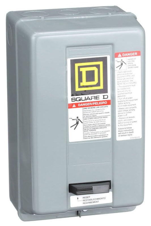 8536SCG3V02S Square D Class 8536 Motor Starter 600V 27A 3 Pole Nema 1 120V Cloil - Essential Electric Supply