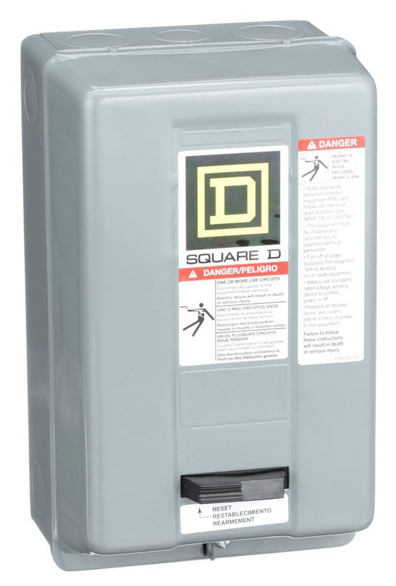Square D 8536SCG3V08 Motor Starter | 3P 3PH 600V 27A Class 8536
