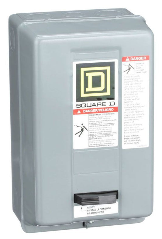 Square D 8536SCG3V08 Motor Starter | 3P 3PH 600V 27A Class 8536