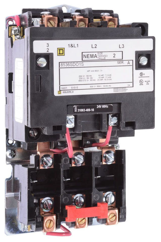 Square D 8536SDO1V08 Motor Starter | 3P 3PH 600V 45A Class 8536