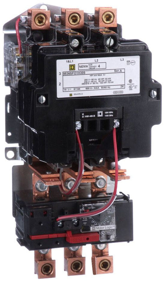 Square D 8536SFO1V02H30S Motor Starter | 3P 3PH 600V 135A 110V Class 8536