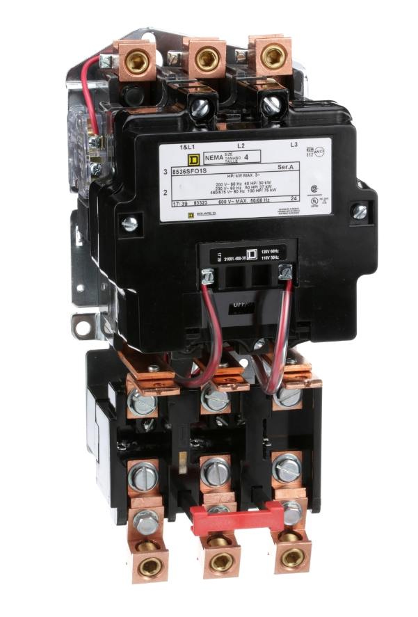 8536SFO1V02S Square D Class 8536 Motor Starter 3 pole 3 phase 600V 135A 110V coil - Essential Electric Supply