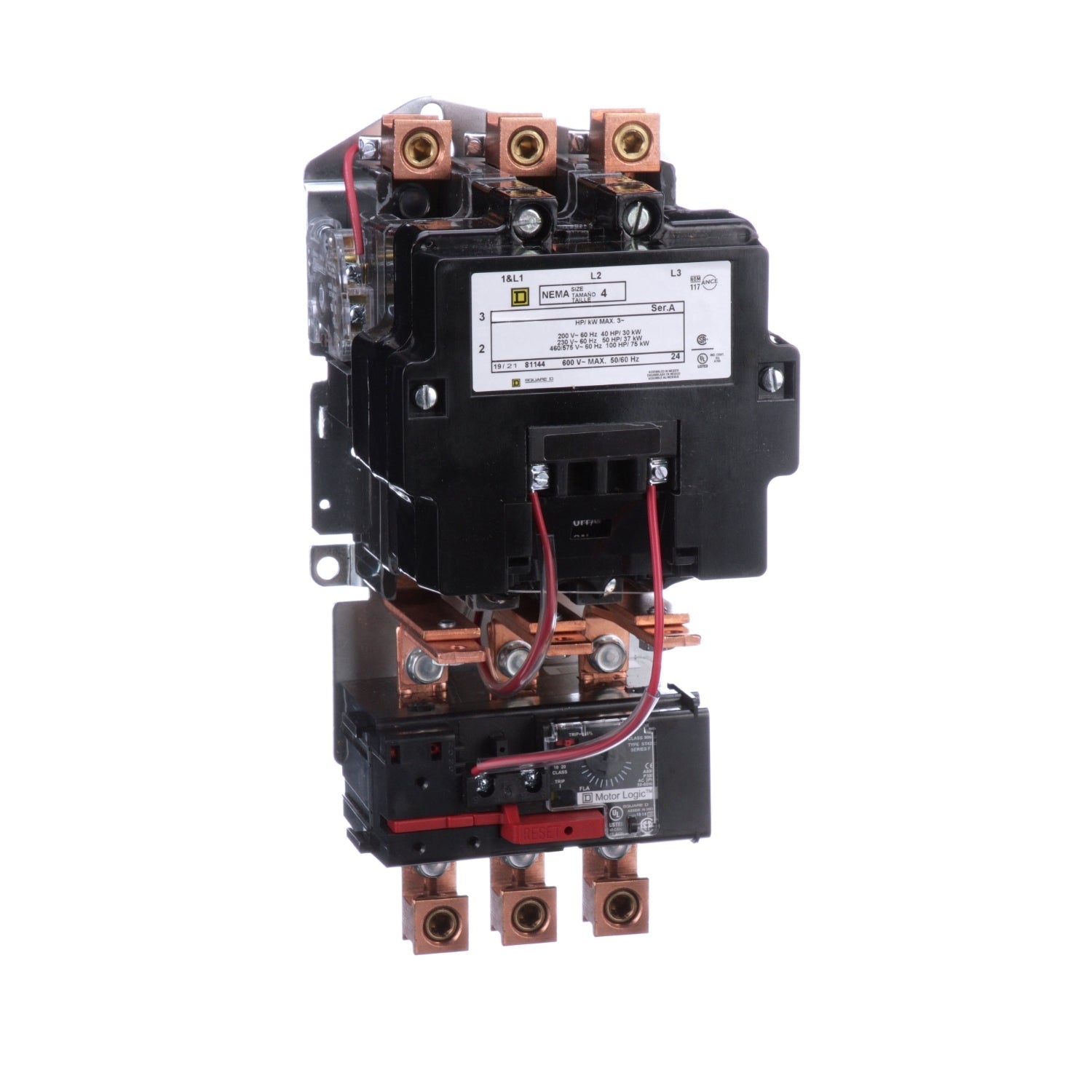 8536SFO1V03H30 Square D Class 8536 Motor Starter  3 phase 6V 135A 220V coil - Essential Electric Supply