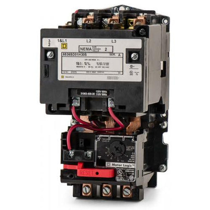 Square D 8536SDO1V02H30S Motor Starter 3 pole 3 phase 600V 45A 110V coil Class 8536