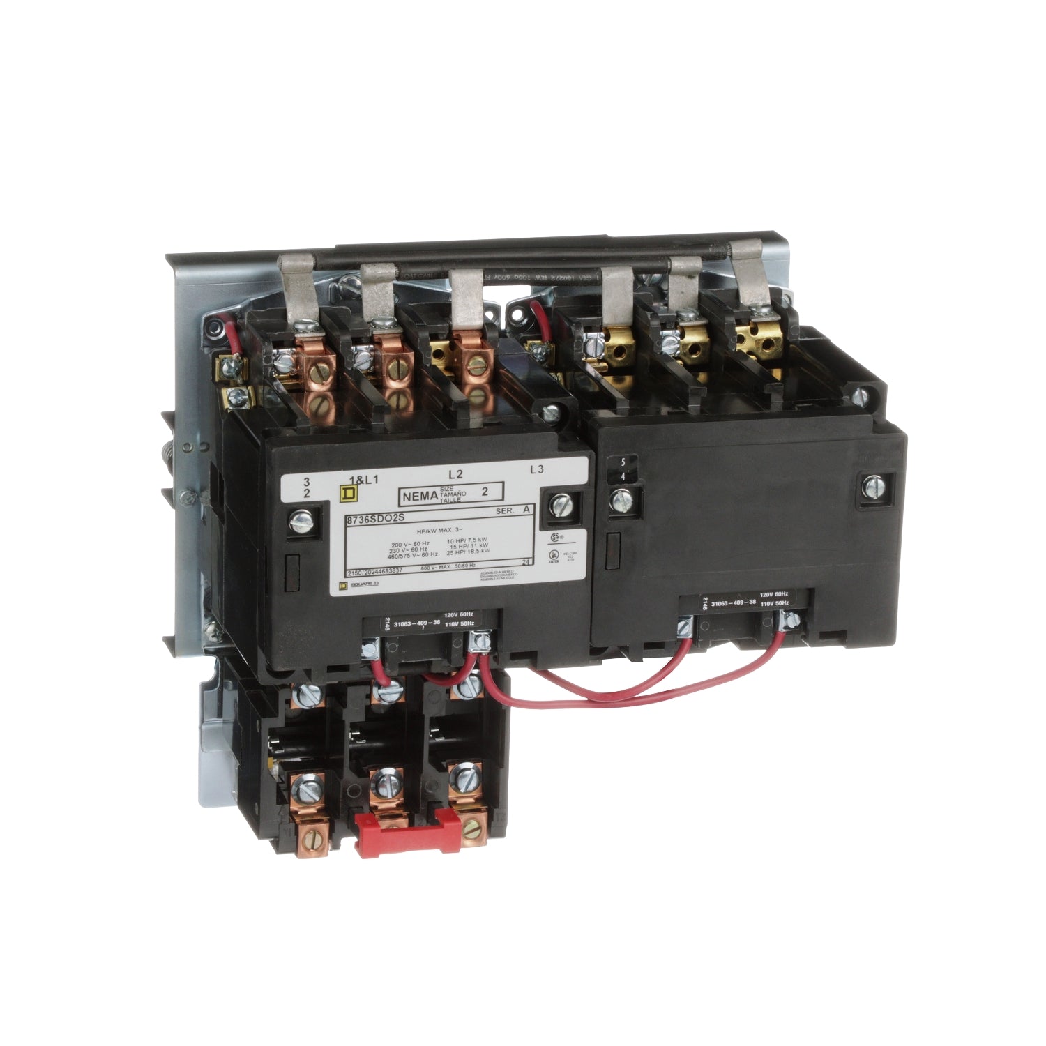 8736SDO2V02S Square D Class 8736 Motor Starter 3 pole 3 phase 600V 45A 110V coil - Essential Electric Supply