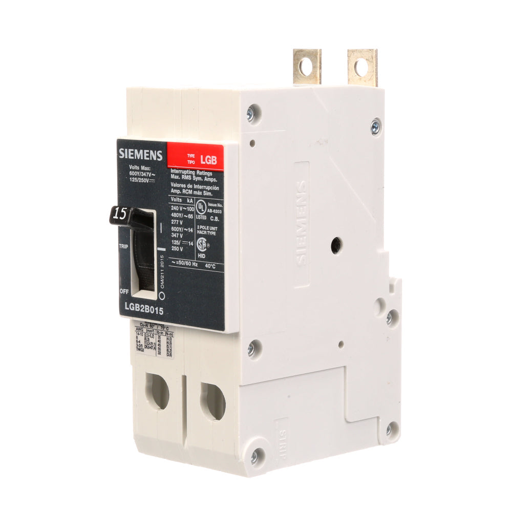 LGB2B015B - SIemens Bolt-On 15 Amp 2 Pole Circuit Breaker - Essential Electric Supply