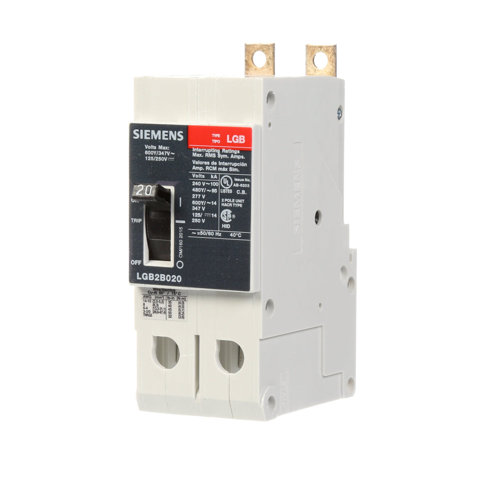 LGB2B025B - SIemens Bolt-On 25 Amp 2 Pole Circuit Breaker - Essential Electric Supply