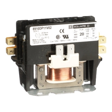 8910DP11V02 Square D Class 8910 Contactor 600V 20A 120V Coil - Essential Electric Supply