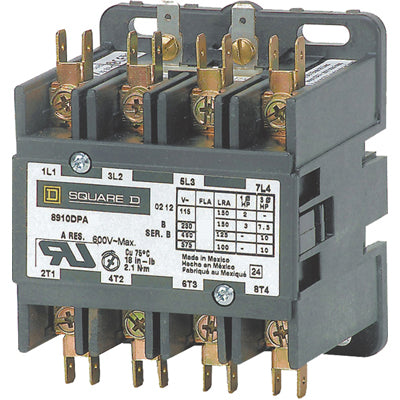Square D 8910DPA14V14 Contactor | 600V 3 phase 20A 4 pole