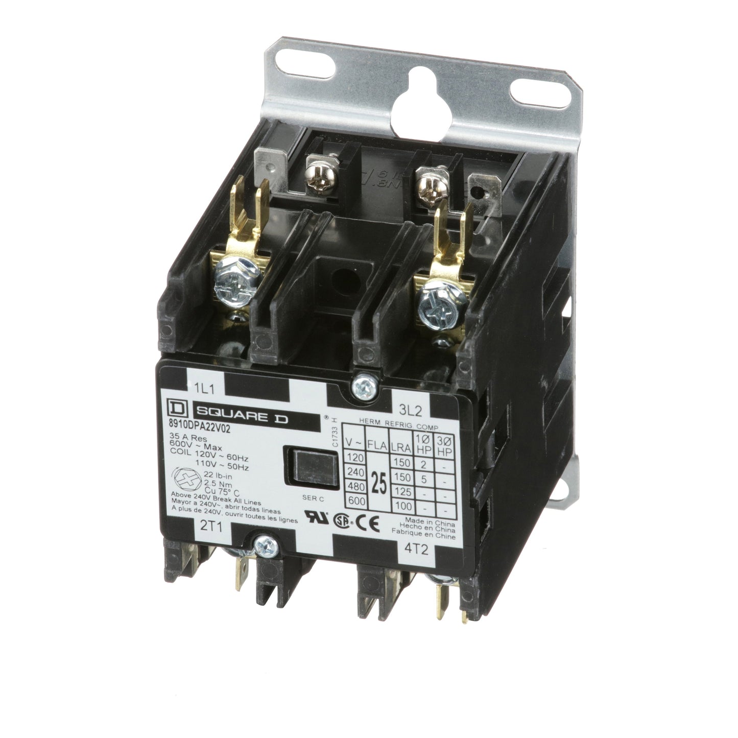 Square D 8910DPA22V02 Motor Control | Class 8910 DPA 600V 25A