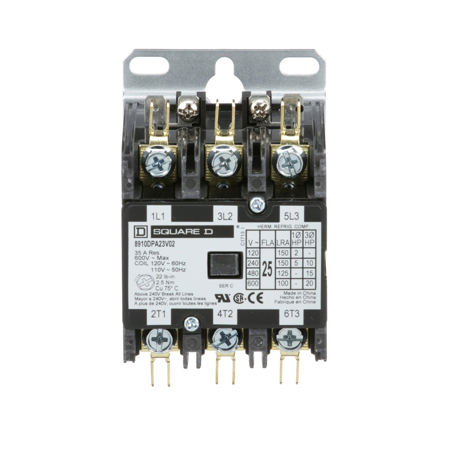Square D 8910DPA23V02 Motor Control | Class 8910 DPA 600V 25A
