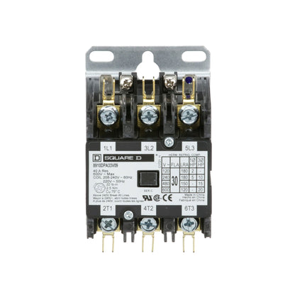Square D 8910DPA33V09 Contactor | 3P 3Pole 30A 600V 220V Coil Class 8910