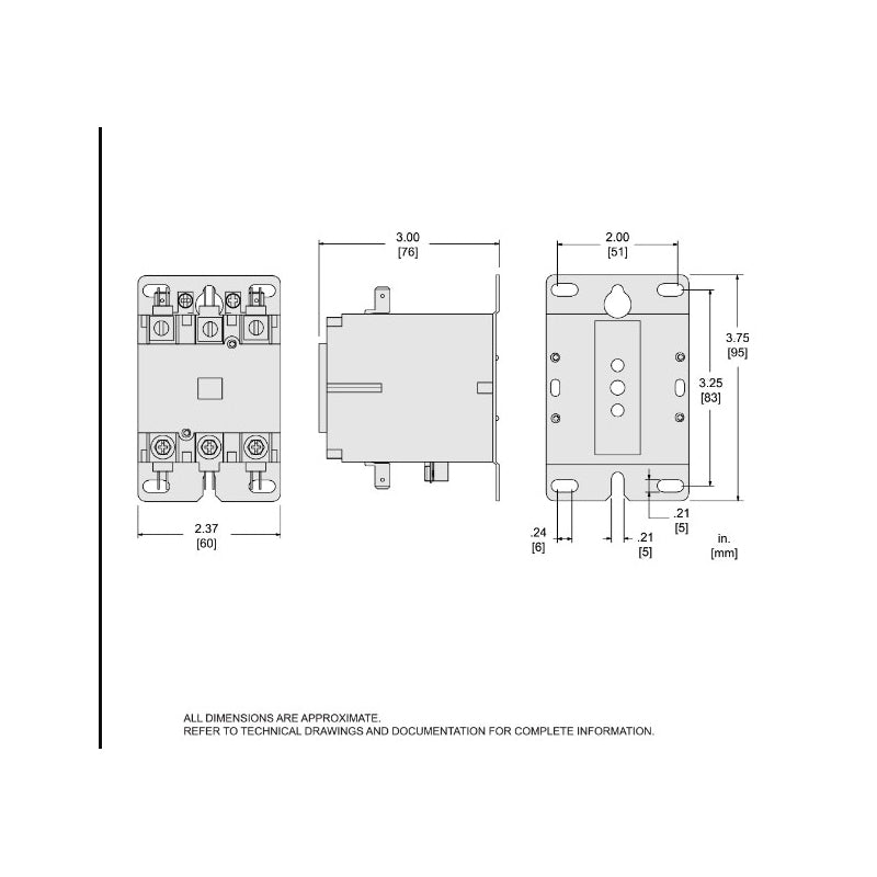 Square D 8910DPA33V09 Contactor | 3P 3Pole 30A 600V 220V Coil Class 8910