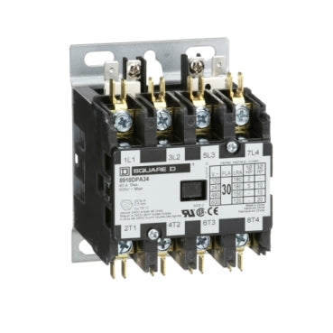 Square D 8910DPA34V06 Contactor | 600V 30A 4P Class 8910