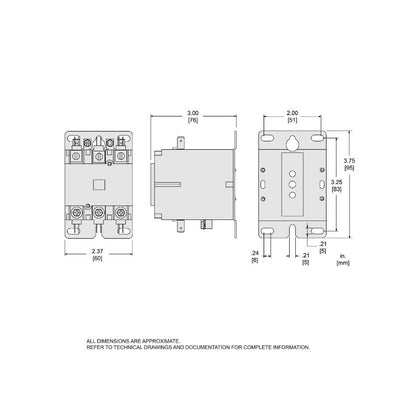 Square D 8910DPA43V02 Contactor | 3P 3Ph 600V 40A 110V Coil Class 8910