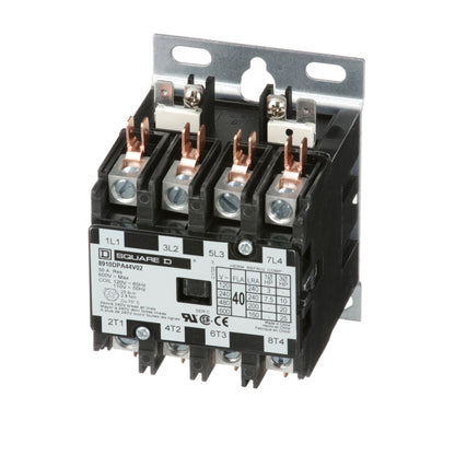 Square D 8910DPA44V02 Contactor 4P 3P 600V 40A 110V Coil Class 8910