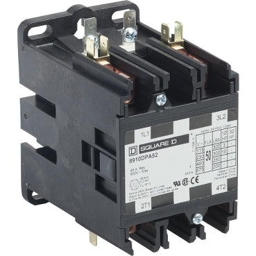 8910DPA52V06 Square D Class 8910 Contactor 600V 50A 480V Coil - Essential Electric Supply