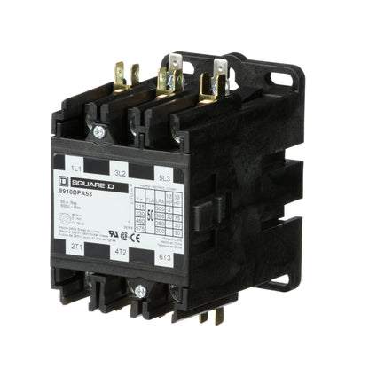 Square D 8910DPA53V02 Contactor | 3P 3Ph 600V 50A 110V Coil Class 8910