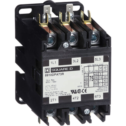 Square D 8910DPA73RV09 Contactor | 208-240 VAC Coil